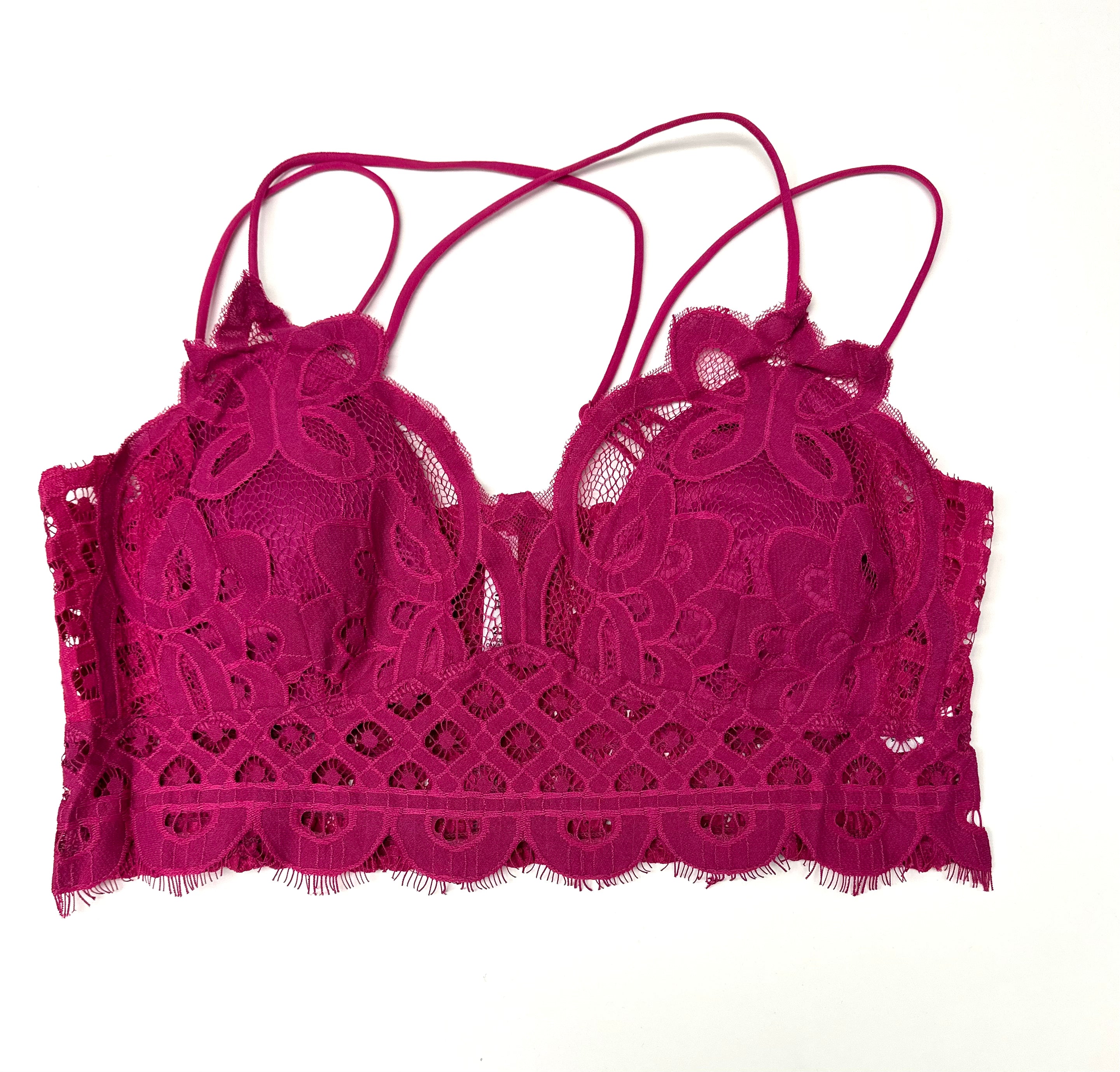 Crochet Lace Bralette with Pads