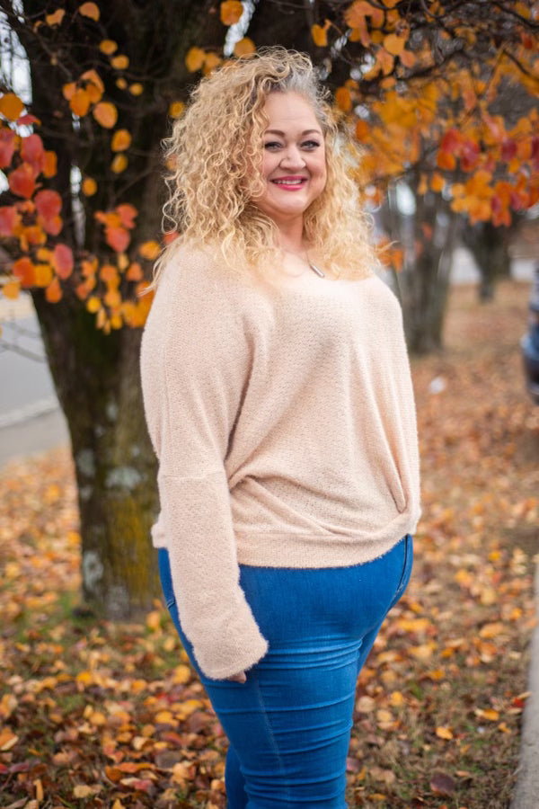 Extended Plus Twist Banded Hem Sweater